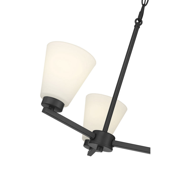 Millennium - 64103WG-MB - Three Light Chandelier - Strayhan - Matte Black