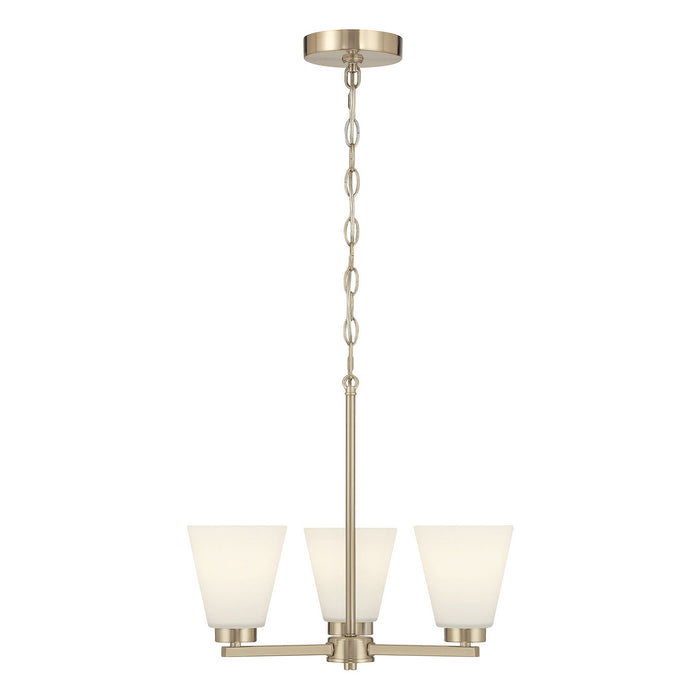 Millennium - 64103WG-MG - Three Light Chandelier - Strayhan - Modern Gold