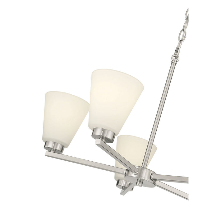 Millennium - 64105WG-BN - Five Light Chandelier - Strayhan - Brushed Nickel