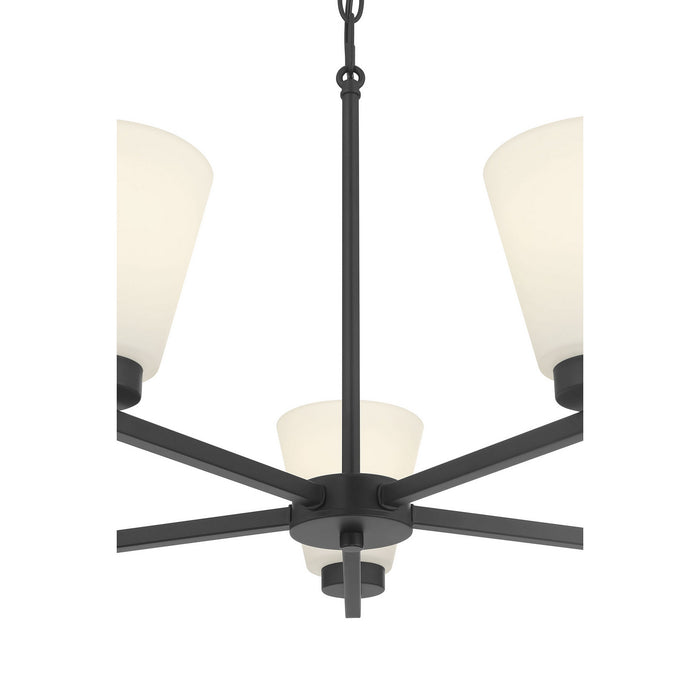 Millennium - 64105WG-MB - Five Light Chandelier - Strayhan - Matte Black