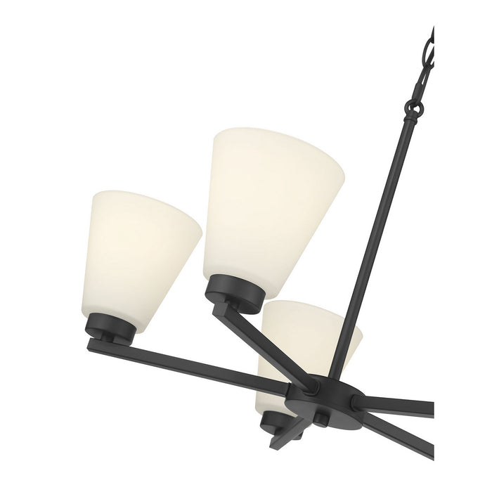 Millennium - 64105WG-MB - Five Light Chandelier - Strayhan - Matte Black