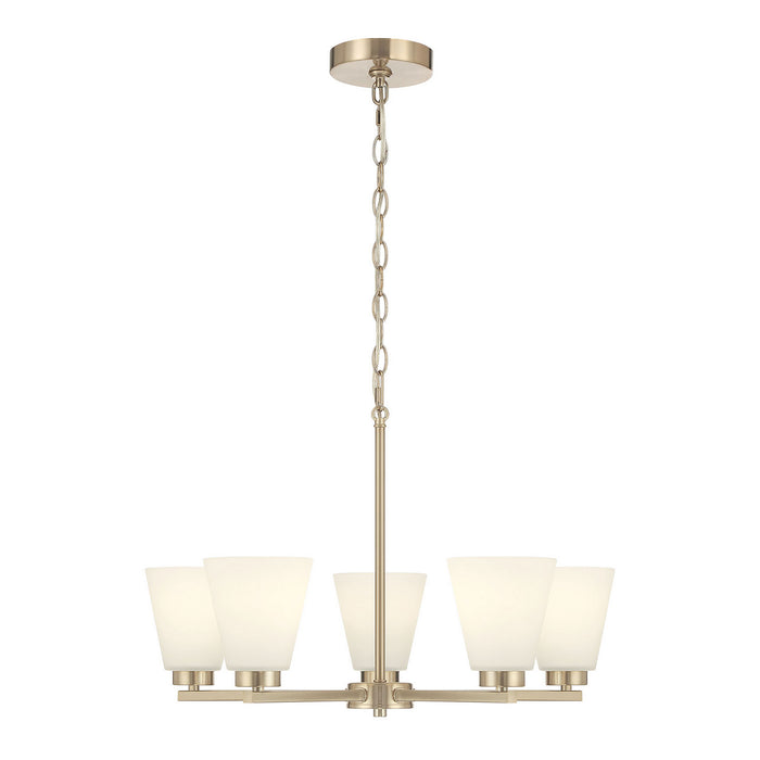 Millennium - 64105WG-MG - Five Light Chandelier - Strayhan - Modern Gold