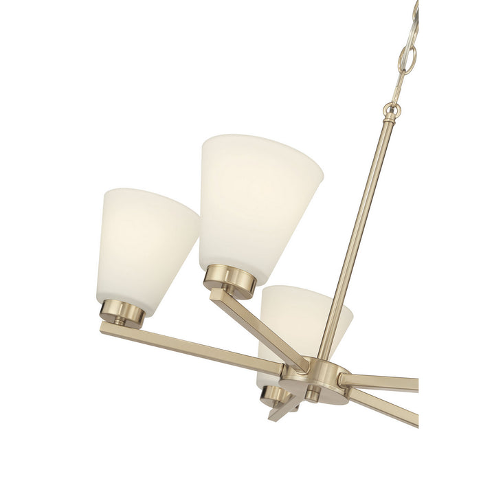Millennium - 64105WG-MG - Five Light Chandelier - Strayhan - Modern Gold
