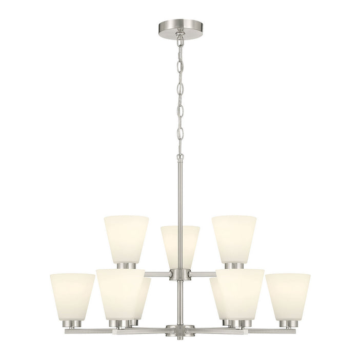 Millennium - 64109WG-BN - Nine Light Chandelier - Strayhan - Brushed Nickel
