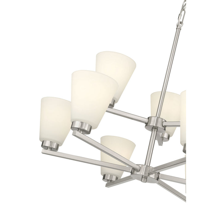 Millennium - 64109WG-BN - Nine Light Chandelier - Strayhan - Brushed Nickel