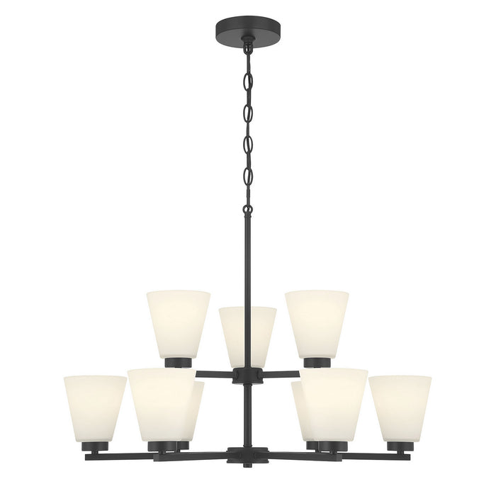 Millennium - 64109WG-MB - Nine Light Chandelier - Strayhan - Matte Black