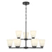 Millennium - 64109WG-MB - Nine Light Chandelier - Strayhan - Matte Black