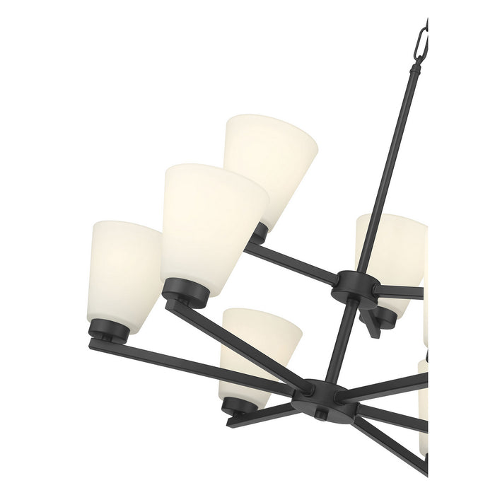 Millennium - 64109WG-MB - Nine Light Chandelier - Strayhan - Matte Black