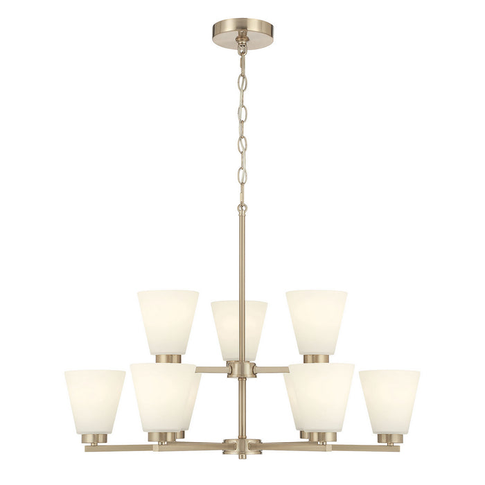 Millennium - 64109WG-MG - Nine Light Chandelier - Strayhan - Modern Gold