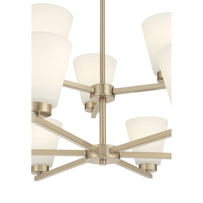 Millennium - 64109WG-MG - Nine Light Chandelier - Strayhan - Modern Gold