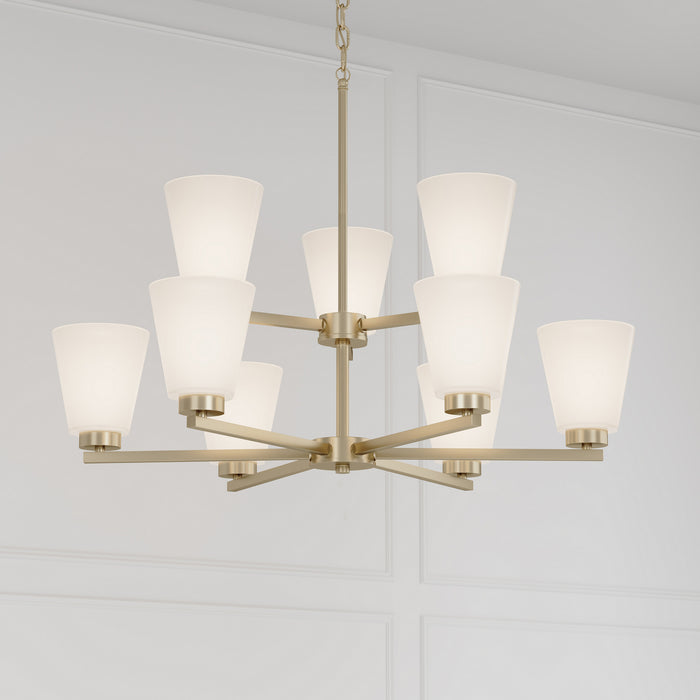 Millennium - 64109WG-MG - Nine Light Chandelier - Strayhan - Modern Gold