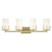 Millennium - 65004-VB - Four Light Vanity - Froselle - Vintage Brass
