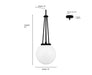 Millennium - 65101-MB - One Light Pendant - Vellin - Matte Black