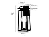 Millennium - 66002-PBK - Two Light Lantern - Kendrix - Powder Coated Black