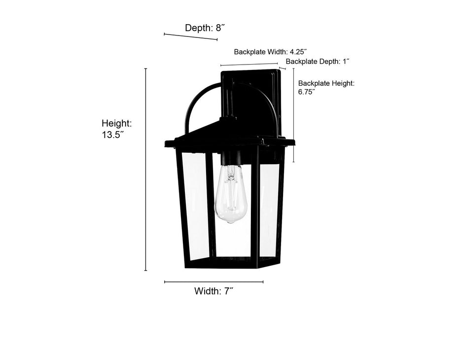 Millennium - 66101-PBK - One Light Lantern - Strathden - Powder Coated Black