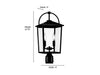 Millennium - 66302-PBK - Two Light Post Lantern - Strathden - Powder Coated Black