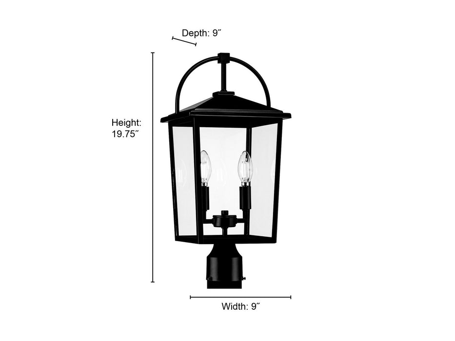 Millennium - 66302-PBK - Two Light Post Lantern - Strathden - Powder Coated Black