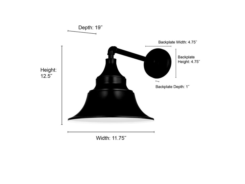 Millennium - 67001-PBK - One Light Wall Sconce - Varnel - Powder Coated Black