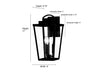Millennium - 68003-PBK - Three Light Lantern - Brenwick - Powder Coated Black