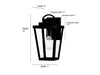 Millennium - 68101-PBK - One Light Lantern - Brenwick - Powder Coated Black