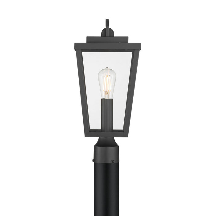 Millennium - 68401-PBK - One Light Post Lantern - Brenwick - Powder Coated Black
