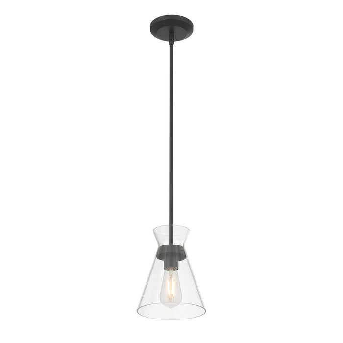 Millennium - 69001-MB - One Light Mini Pendant - Amarella - Matte Black