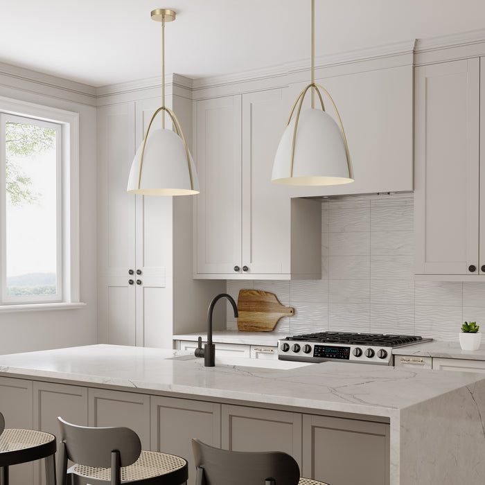 Millennium - 69201-MW/MG - One Light Pendant - Pomelle - Matte White