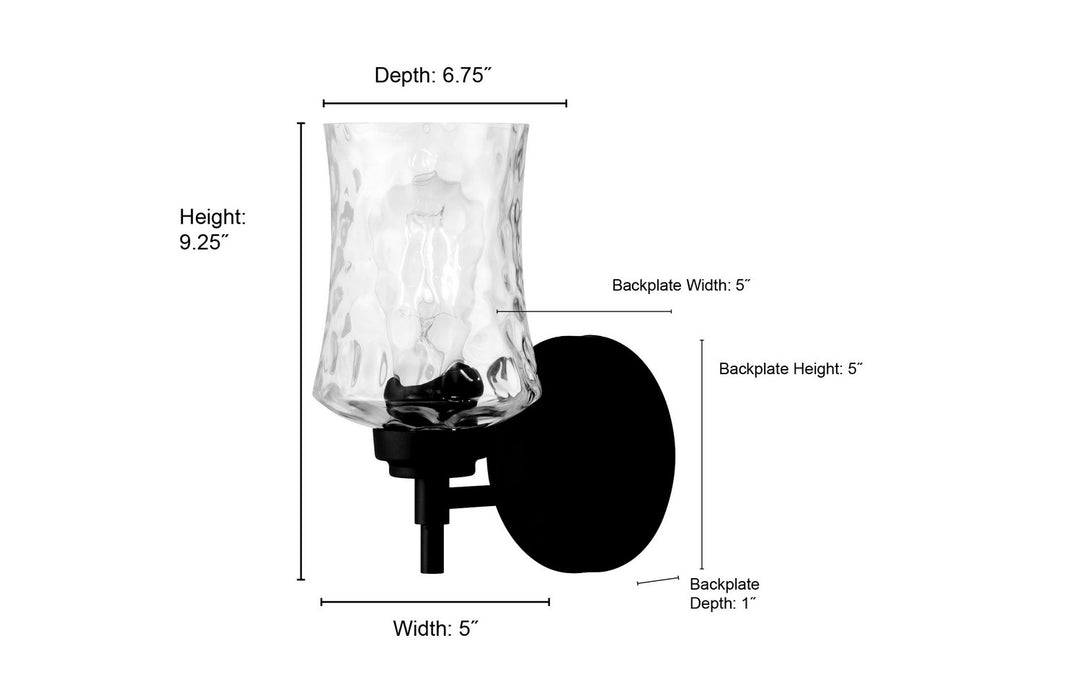 Millennium - 909101-MB - One Light Wall Sconce - Clarvyn - Matte Black