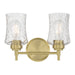 Millennium - 909102-VB - Two Light Vanity - Clarvyn - Vintage Brass