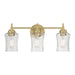 Millennium - 909103-VB - Three Light Vanity - Clarvyn - Vintage Brass