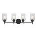 Millennium - 909104-MB - Four Light Vanity - Clarvyn - Matte Black