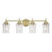 Millennium - 909104-VB - Four Light Vanity - Clarvyn - Vintage Brass