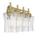 Millennium - 909104-VB - Four Light Vanity - Clarvyn - Vintage Brass