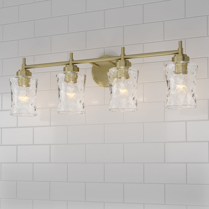 Millennium - 909104-VB - Four Light Vanity - Clarvyn - Vintage Brass