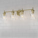 Millennium - 909104-VB - Four Light Vanity - Clarvyn - Vintage Brass