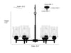 Millennium - 909106-MB - Six Light Chandelier - Clarvyn - Matte Black