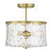 Millennium - 909201-VB - Two Light Semi-Flush Mount - Clarvyn - Vintage Brass
