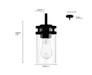 Millennium - 91011-MB - One Light Mini Pendant - Lunden - Matte Black
