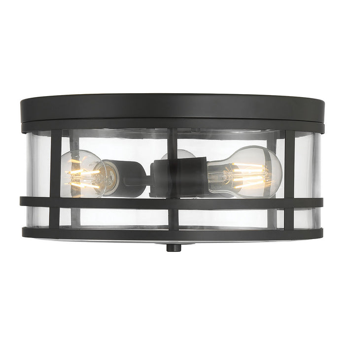 Millennium - 91013-MB - Three Light Flush Mount - Lunden - Matte Black