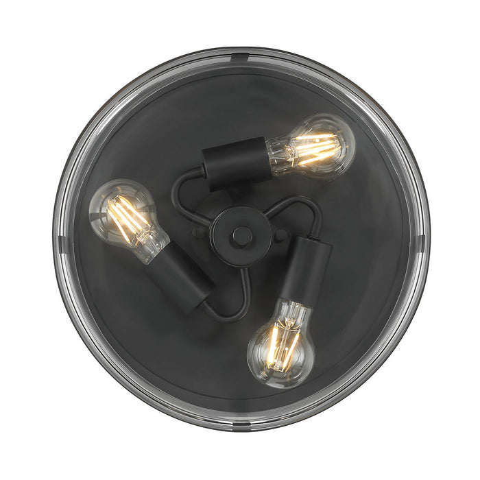Millennium - 91013-MB - Three Light Flush Mount - Lunden - Matte Black