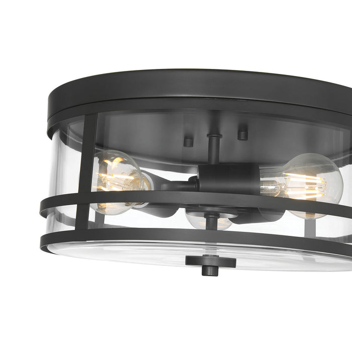 Millennium - 91013-MB - Three Light Flush Mount - Lunden - Matte Black