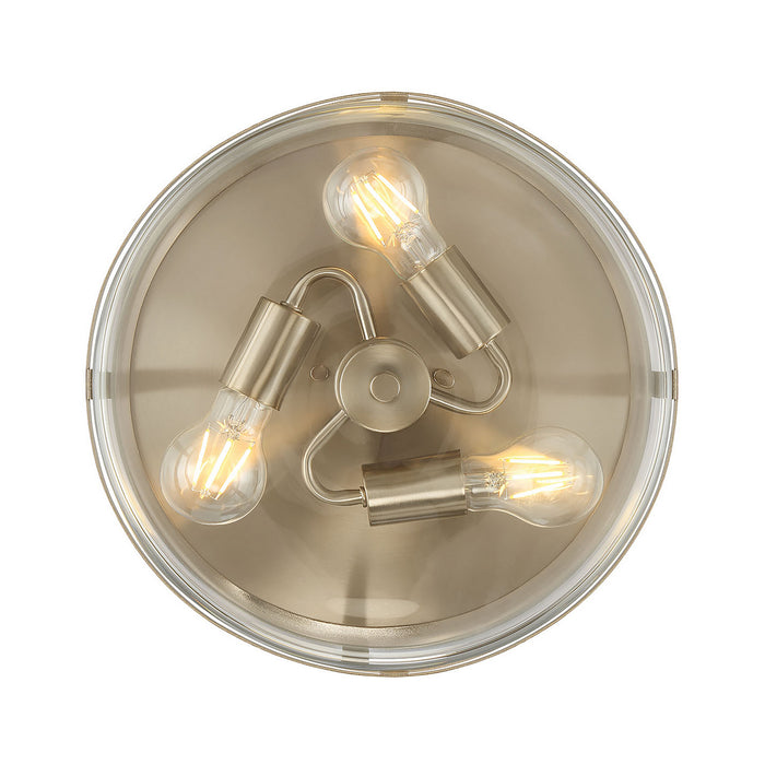 Millennium - 91013-MG - Three Light Flush Mount - Lunden - Modern Gold
