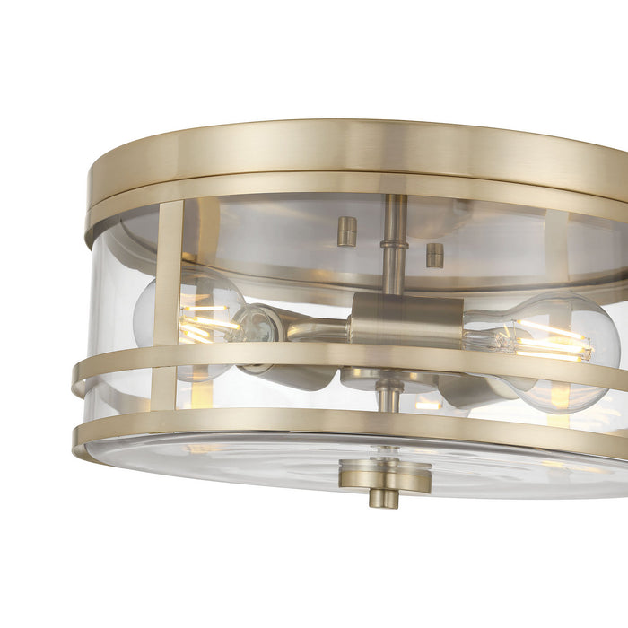 Millennium - 91013-MG - Three Light Flush Mount - Lunden - Modern Gold