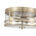 Millennium - 91013-MG - Three Light Flush Mount - Lunden - Modern Gold