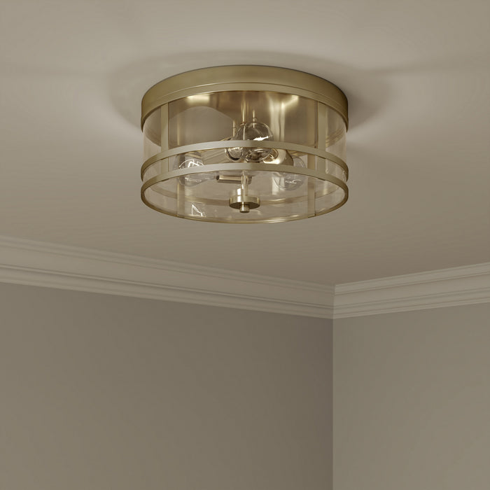 Millennium - 91013-MG - Three Light Flush Mount - Lunden - Modern Gold