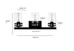Millennium - 91023-MG - Three Light Vanity - Lunden - Modern Gold