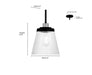 Millennium - 9301-MB/VB - One Light Mini Pendant - Lustria - Matte Black