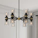 Millennium - 9312-MB/VB - 12 Light Chandelier - Lustria - Matte Black