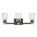 Millennium - 9313-MB/VB - Three Light Vanity - Lustria - Matte Black