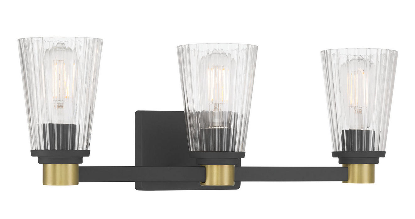 Millennium - 9313-MB/VB - Three Light Vanity - Lustria - Matte Black